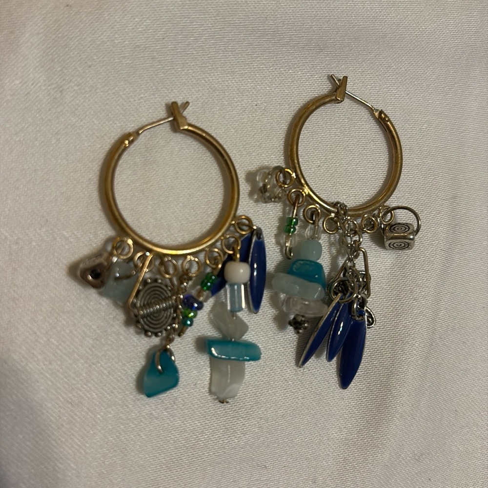 Hoop earring with charms